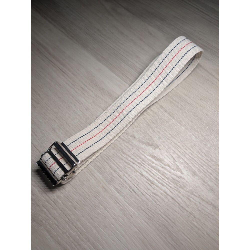COW&COW 60" Gait Belt Transfer Belt 100% Cotton Stripes Metal Buckle